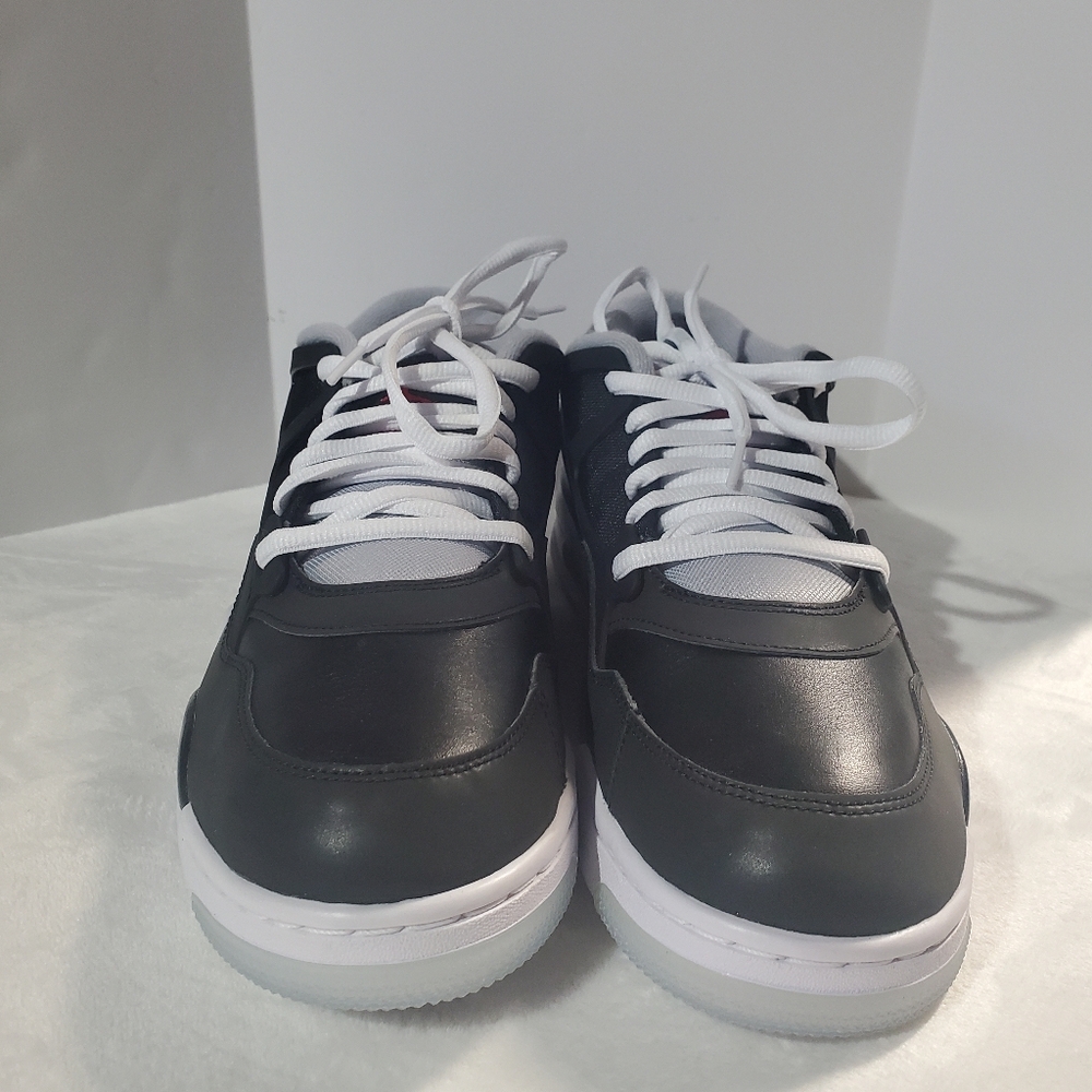 Nike Air Jordan Black/White/Gray With A Pop of Red Men's Sneakers - Picture 2 of 11